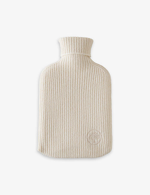 MULBERRY: Mulberry Tree-embroidered cashmere hot water bottle