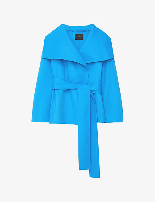 JOSEPH: Adrienne asymmetric wool and cashmere-blend jacket