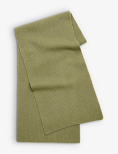 JOSEPH: Cardigan-stitch wool-knit scarf