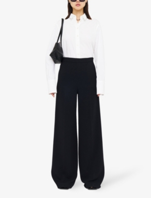 JOSEPH: Alane wide-leg high-rise woven trousers