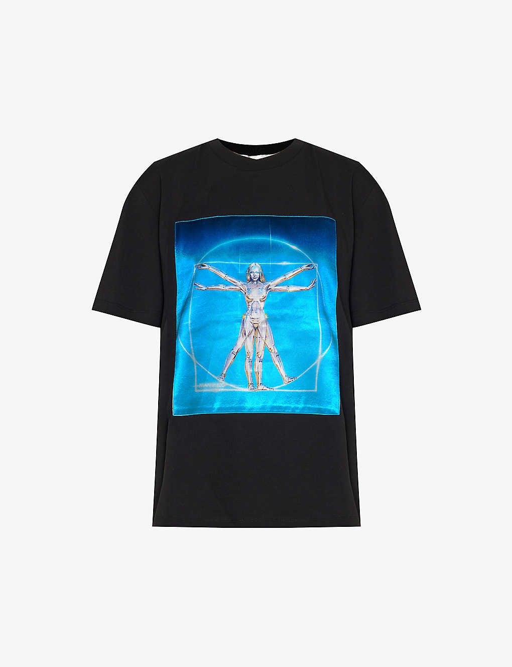 Stella Mccartney Womens Black X Sorayama Graphic-print Cotton-jersey T-shirt
