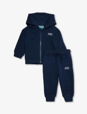 KENZO: Logo-print cotton-jersey tracksuit 9 months-3 years