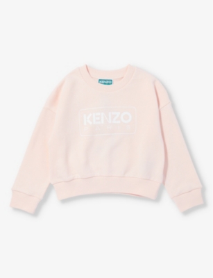 KENZO: Logo-print round-neck cotton-jersey sweatshirt 4-14 years