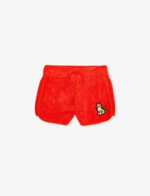 KENZO: Logo-embroidered cotton-blend shorts 4-10 years