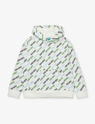 KENZO: Logo-print cotton-jersey hoody 6-14 years