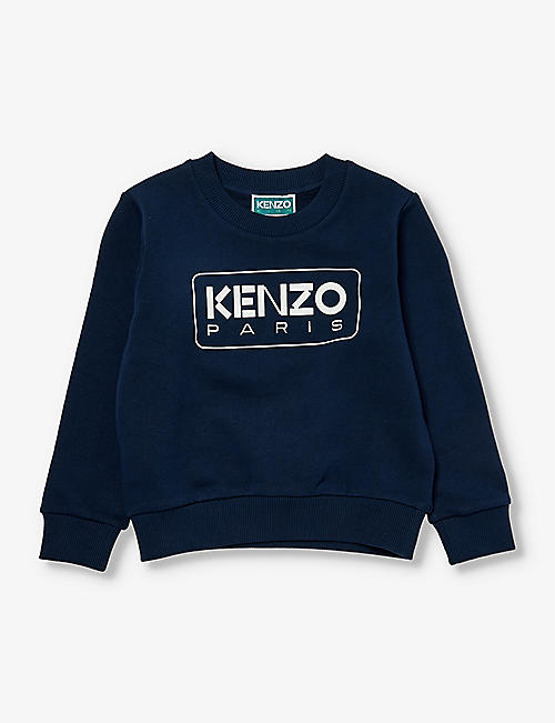 KENZO: Logo-print cotton-jersey sweatshirt 4-12 years