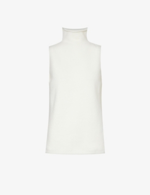 Proenza Schouler White Label Womens Off White Lily High-neck Wool-blend Knitted Top