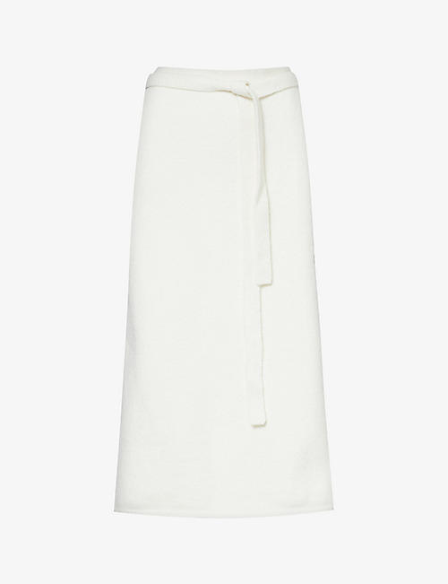 PROENZA SCHOULER WHITE LABEL: Zadie wrap-around wool-blend knitted maxi skirt
