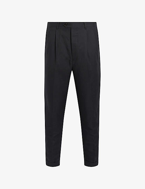 ALLSAINTS: Tallis slim-fit tapered-leg cotton-blend trousers