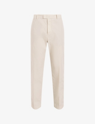 ALLSAINTS: Bailey Mars pressed-crease organic-cotton trousers
