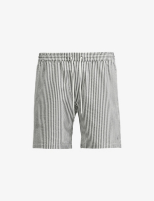 ALLSAINTS: Warden elasticated-waist striped woven swim shorts