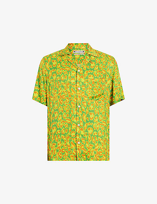 ALLSAINTS: Leopaz graphic-print woven shirt