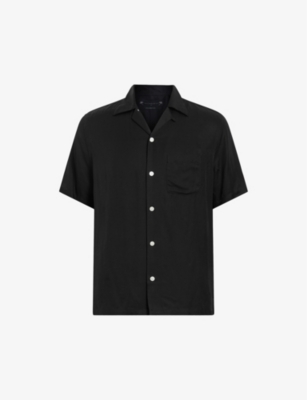 ALLSAINTS: Sunsmirk embroidered-print relaxed-fit woven shirt