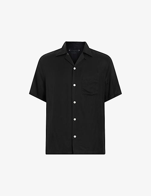 ALLSAINTS: Sunsmirk embroidered-print relaxed-fit woven shirt