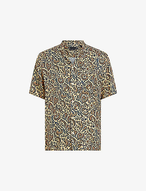 ALLSAINTS: Leo paisley-print relaxed-fit woven shirt