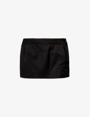 VIVIENNE WESTWOOD: Darted mid-rise wool mini skirt