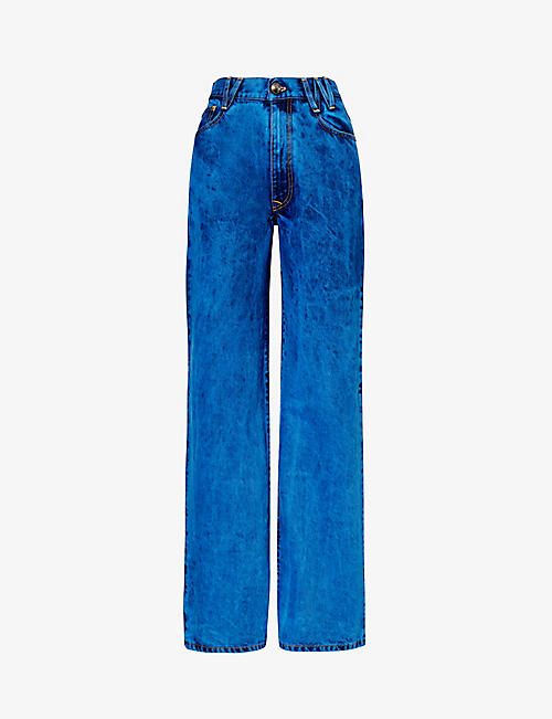 VIVIENNE WESTWOOD: Ray brand-patch mid-rise straight-leg denim-blend jeans
