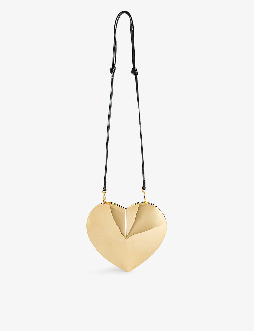 Alaïa Le Coeur Metallic Clutch Bag In Or
