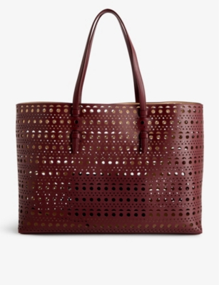 ALAIA: Mina cut-out leather top-handle bag