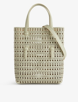 Alaïa Alaia Argile Mina Cut-out Leather Top-handle Bag