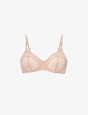 CALVIN KLEIN - Sculpt underwired stretch-lace bra | Selfridges.com
