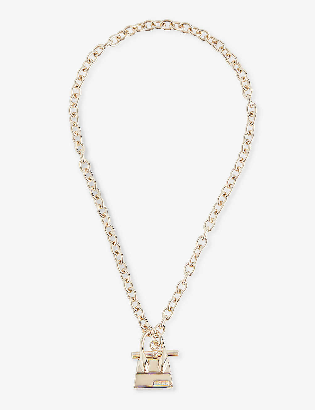 Jacquemus Womens Light Gold Le Chiquito Gold-tone Brass Necklace