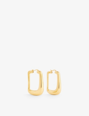 JACQUEMUS: Les Boucles Ovalo gold-tone hoop earrings