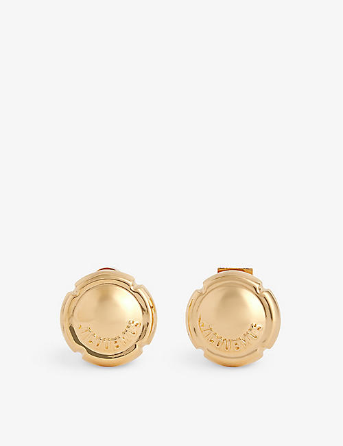 JACQUEMUS: Les Festiva brass earrings