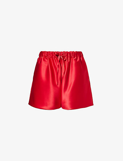 SIMONE ROCHA: Lady Boxer bow-embellished satin shorts