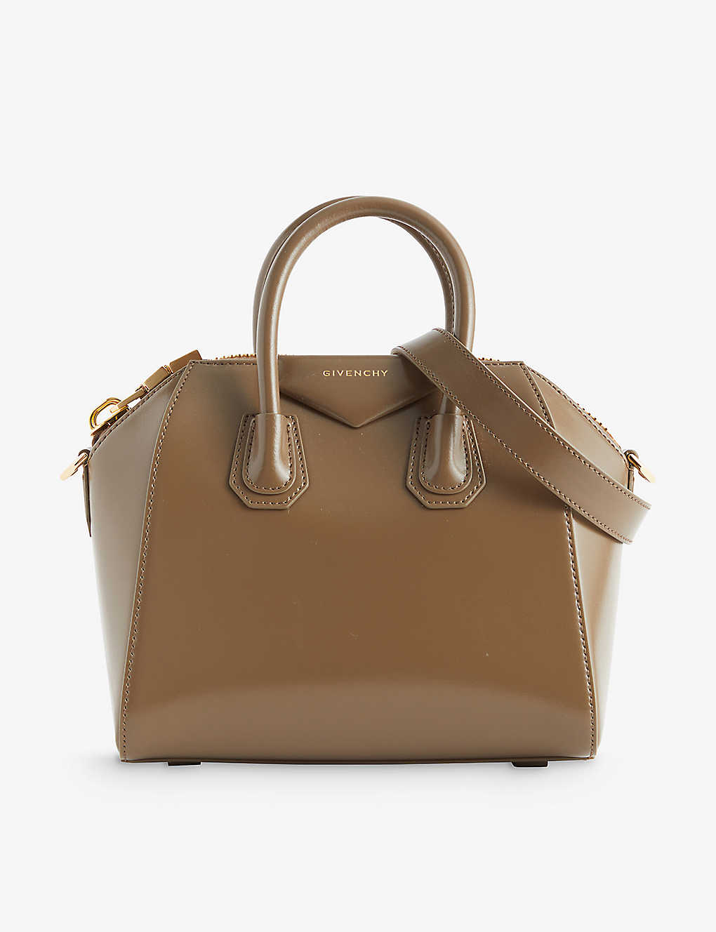 Givenchy Taupe Antigona Mini Leather Tote Bag