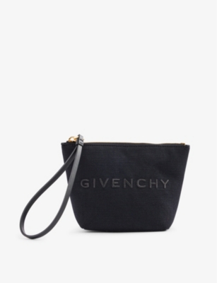GIVENCHY: Brand-embroidered cotton-blend pouch