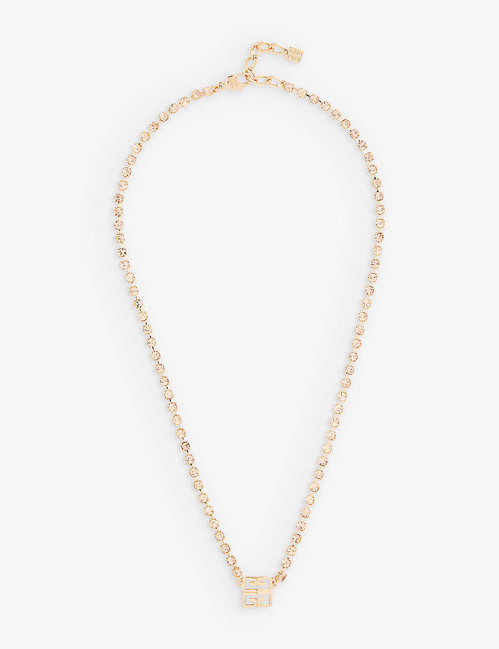 Givenchy Womens Rose Gold Brand-emblem Brass Necklace