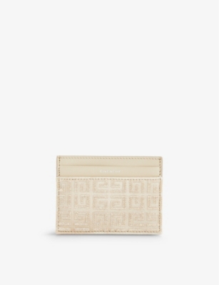 Givenchy Dusty Gold 4g-logo Cotton-canvas Card Holder