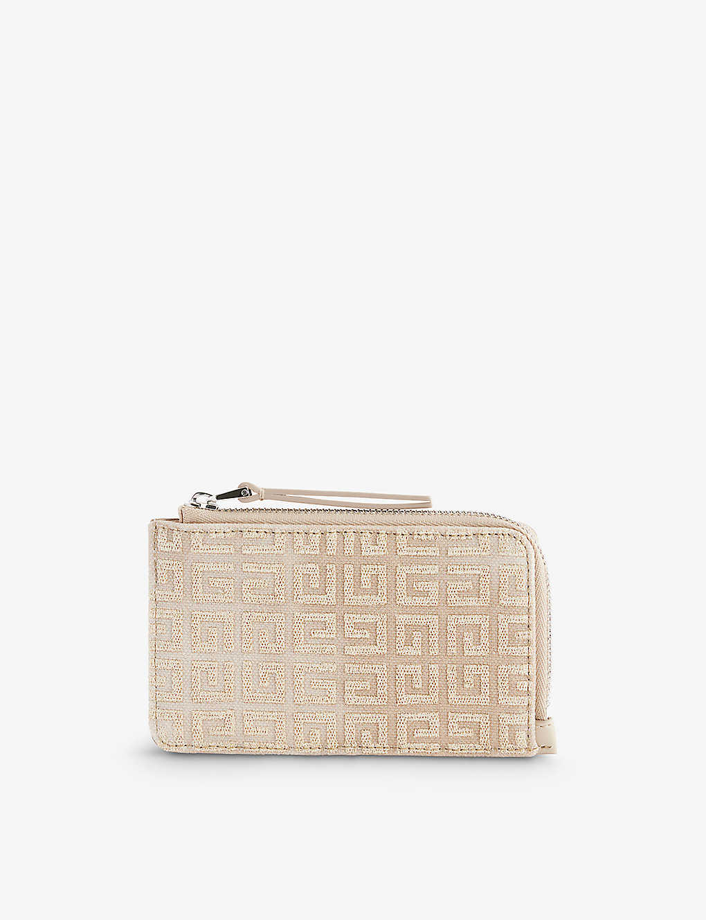 Givenchy Dusty Gold 4g-logo Cotton Card Holder
