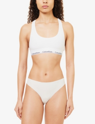 CALVIN KLEIN: Invisibles branded-waistband stretch-woven thong