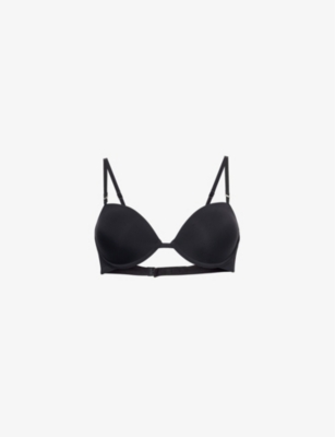 Shop Calvin Klein Women's Black Demi Sculpted Recycled Nylon-blend Bra