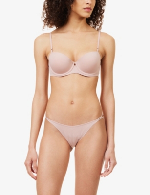 Shop Calvin Klein Womens  Sculpt Mid-rise High-leg Stretch-nylon Briefs In Subdued