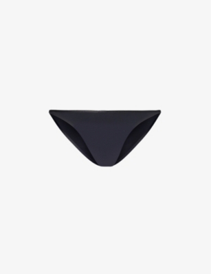 Shop Calvin Klein Women's Black Sculpted Recycled Nylon-blend Bikini Briefs