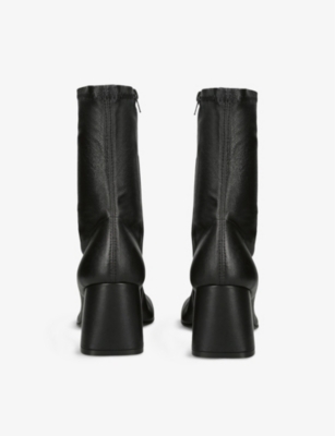 Shop Dries Van Noten Block-heel Leather Ankle Boots In Black