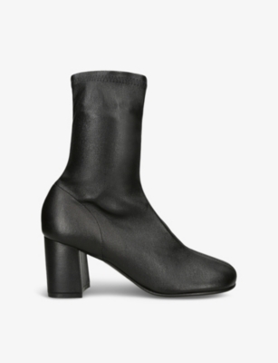 Shop Dries Van Noten Block-heel Leather Ankle Boots In Black