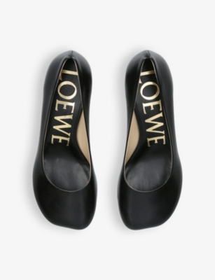LOEWE: Toy sculpted-heel leather heeled courts