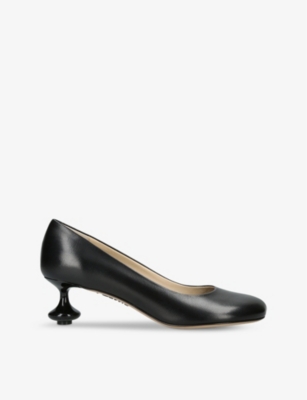 LOEWE: Toy sculpted-heel leather heeled courts
