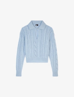 THE KOOPLES: Cable-knit collared knitted jumper