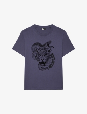 THE KOOPLES: Brand-print crewneck cotton T-shirt