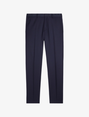 THE KOOPLES: Pressed-crease slim-leg mid-rise wool trousers