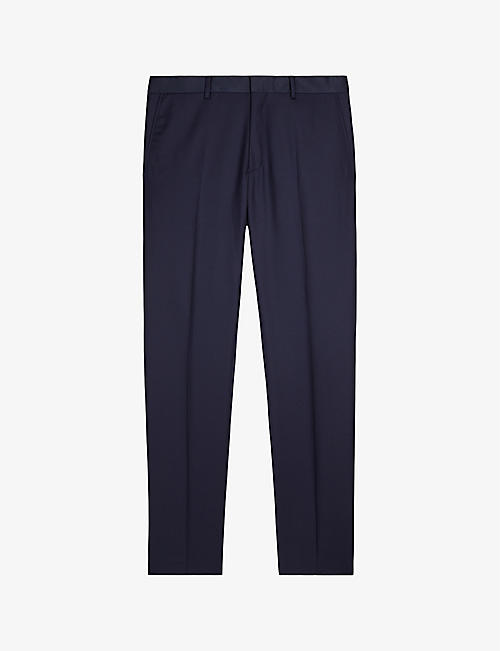 THE KOOPLES: Pressed-crease slim-leg mid-rise wool trousers