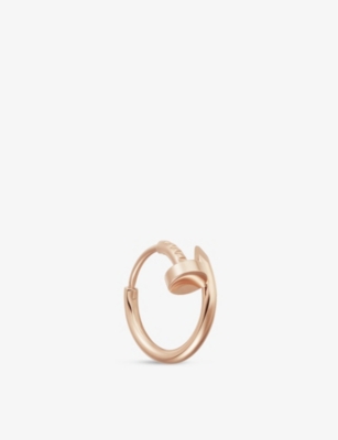 Cartier Womens Rose Gold Juste Un Clou 18ct Rose-gold Single Hoop Earring