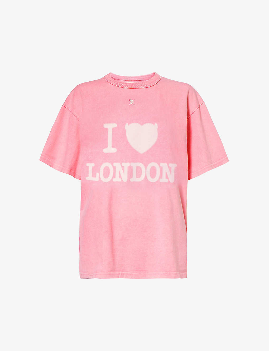 Misbhv London Logo-print Cotton-jersey T-shirt In Pink