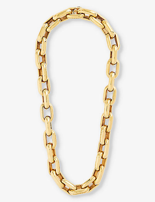 ALEXANDER MCQUEEN: Peak chain-link brass necklace