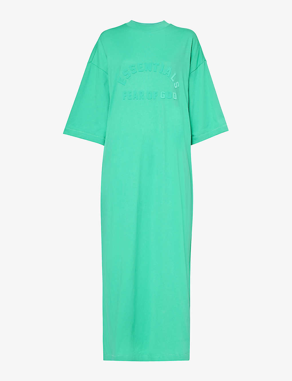Essentials Fear Of God  Womens Mint Leaf  Relaxed-fit Cotton-blend Midi Dress